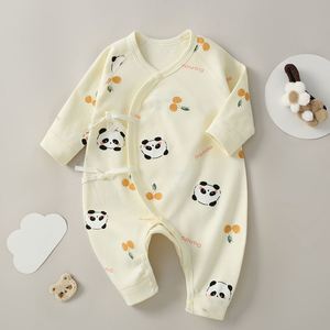 <span class=keywords><strong>Tutina</strong></span> per Neonati Autunno 2025, Pagliaccetto Tinta Unita con Orsetto, Abbigliamento in Cotone Primaverile per Bambini e Bambine 0-18 Mesi - Product Image 3