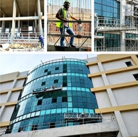 Plateforme suspendue pour travaux de construction de murs extérieurs et d'accès aux façades de bâtiments