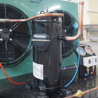 Unité de condensation complète Copeland Scroll ZB15KQE 2HP R404 refroidie par air, double ventilateur, économie d'énergie, pour entrepôt frigorifique de petite taille
