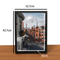 Marco de Fotos de Madera MDF Hecho a Mano, Personalizable, con Impresión UV Disponible, en Blanco y Negro, para Decoración de Muebles y Regalos Navideños