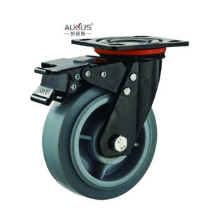 Roue de roulement de sol robuste en laque noire de haute qualité AUGUS, 4 pouces, 5 pouces, 6 pouces, 8 pouces - Product Image 1
