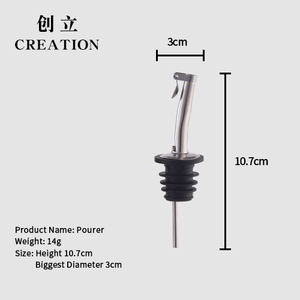 Verseur de bouteille de whisky et de <span class=keywords><strong>vin</strong></span> en acier inoxydable de luxe écologique, directement de l'usine, avec couvercle pour accessoires de bar - Product Image 2