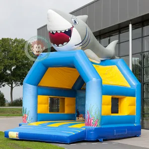 Rumah pantul tiup hiu bouncing tiup kastil pantul dewasa untuk tiup anak-anak
