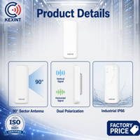 KEXINT Come 5-90n 5GHz 5km Pont sans fil extérieur, Pont PTP longue portée à gain élevé 18dBi