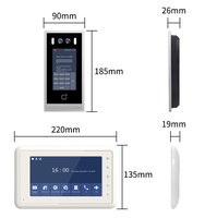 Interphone vidéo numérique ultra-mince pour villa européenne, reconnaissance faciale, 2MP, écran tactile 7 pouces, application Tuya, certifié CE FCC IP65 POE