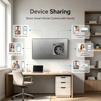 Interrupteur intelligent WiFi UBARO, prise murale EU, panneau tactile en verre trempé, commande vocale Alexa Yandex pour application, IP20, 1 gang 1 voie