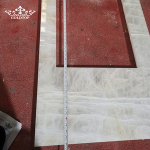 Dalle de quartzite blanc cristallin GOLDTOP du Brésil, pierre naturelle polie moderne pour plan de travail de cuisine, villa, appartement, hôtel - Product Image 6