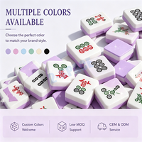 OEM 160 Ubin Mahjong Tema Kolam Renang Warna Pink 2 Lapis EVA Mahjong Mengapung untuk Kolam Renang, Teras, atau Pantai