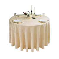 Nappe ronde jacquard pour hôtel et banquet, couverture de table durable en relief pour mariage, fête, restaurant, personnalisation possible