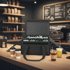 Bolsa Térmica Portátil de Poliéster OEM, Reutilizable, para Bebidas y Tazas de Café, 15L, para Viajes y Entregas - Product Image 3