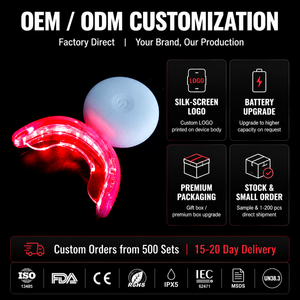 Dispositivo per Terapia a Luce Rossa Approvato FDA per la Cura Orale dei <span class=keywords><strong>Denti</strong></span> - Vassoio Dentale in Silicone a Doppia Lunghezza d'Onda 660nm+850nm per la <span class=keywords><strong>Salute</strong></span> delle Gengive - Product Image 2
