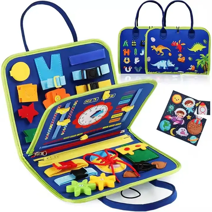 Wholesale of children's felt busy board early education dressing board children's puzzle toys