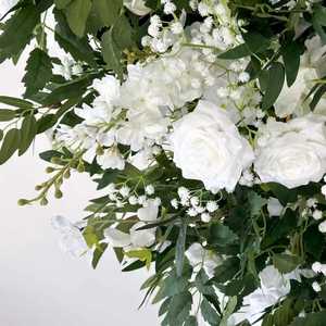 Arche de fleurs artificielles en soie de haute qualité, couleurs mélangées, avec support, pour décoration d'événements romantiques et de mariages, en vente - Product Image 4