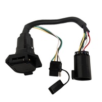 Adaptateur de câblage de remorque à double sortie côté véhicule, lame à 7 voies et câble plat à 4 voies, connecteur pour feux de remorque.