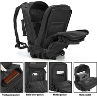 2025 baru kualitas tinggi 45L 50L 900D ransel taktis tahan air dengan Molle kamuflase Khaki hitam Pak serangan tas ponsel