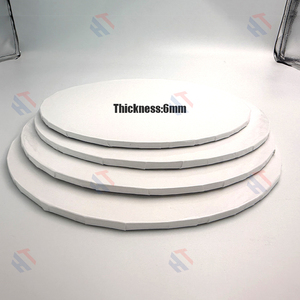 4 6 8 10 12 14 pouces ondulé rond <span class=keywords><strong>blanc</strong></span> 6mm tambour à gâteau avec prix de gros - Product Image 1