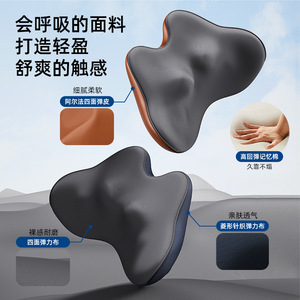 Massage Pillow A3 Rechargeable Lumbar Back Neck Massager With Kneading Heat Therapy Blue Brown - Product Image 1