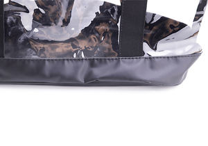 Sac à main pour femme, PVC brillant de haute qualité, style <span class=keywords><strong>vacances</strong></span> unisexe, grande capacité, fermeture éclair, sac fourre-tout souple de Noël - Product Image 5