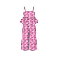 Vente en gros d'usine : Combinaisons décontractées pour bébés filles, style hawaïen, amples et adaptées aux enfants, pour le quotidien
