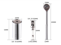 Clé à douille universelle multifonction, adaptateur de clé à douille, magique, 1/4 pouces-3/4 pouces (7-19mm), 3 pièces