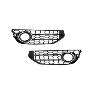 B8 Front Fog lamp grill for Audi Allroad A4 honeycomb glossy black B8 grill sides of the car Audi A4L 2008 2009 2010 2011 2012