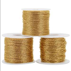 Chaîne fine en acier inoxydable à maillons cubains pour perles, maillons torsadés en forme de trombone, chaînes de perlage croisées pour la fabrication de bijoux DIY - Product Image 2