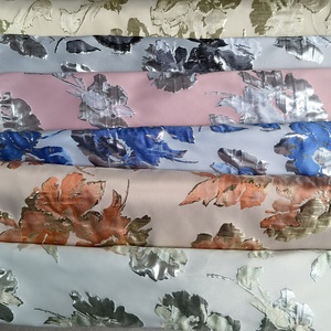 Nouveau tissu jacquard brocart NAIS pour filles, en polyester lurex, rose vif, or, orange, <span class=keywords><strong>bleu</strong></span>, gris, avec motifs floraux en relief 3D et finition métallique douce - Product Image 2