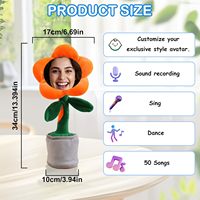Jouet de danse de tournesol personnalisé avec visage amusant jouet en coton en peluche personnalisé pour anniversaire Festival danse fleur idée cadeau
