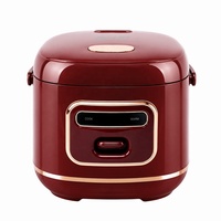 Cuiseur à riz électrique portable 1,8 L 700 W, cuve intérieure en plastique et acier inoxydable, commande à un bouton, fonction vapeur, écologique