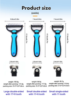 Ensemble de soins de toilettage personnalisés pour animaux de compagnie, peigne démêlant double face pour chat et chien, outil de toilettage pour animaux de compagnie