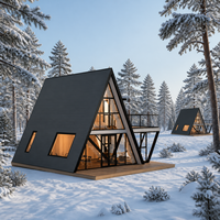 Villa Modulaire Préfabriquée en Acier pour Hôtel et Bureaux, Structure en A, Modèle S900 – Idéale pour Complexes Éducatifs et Touristiques