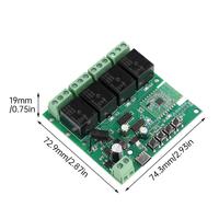 Module de relais de commande à distance WiFi 4 voies AC/DC 7-32V Type-C 5V avec prise en charge du contrôle à distance 433MHZ et WiFi 2.4GHz B/g/n BT