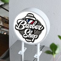 Publicité personnalisée ronde circulaire acrylique LED boîte à lumière signe signalisation externe led boîte à lumière