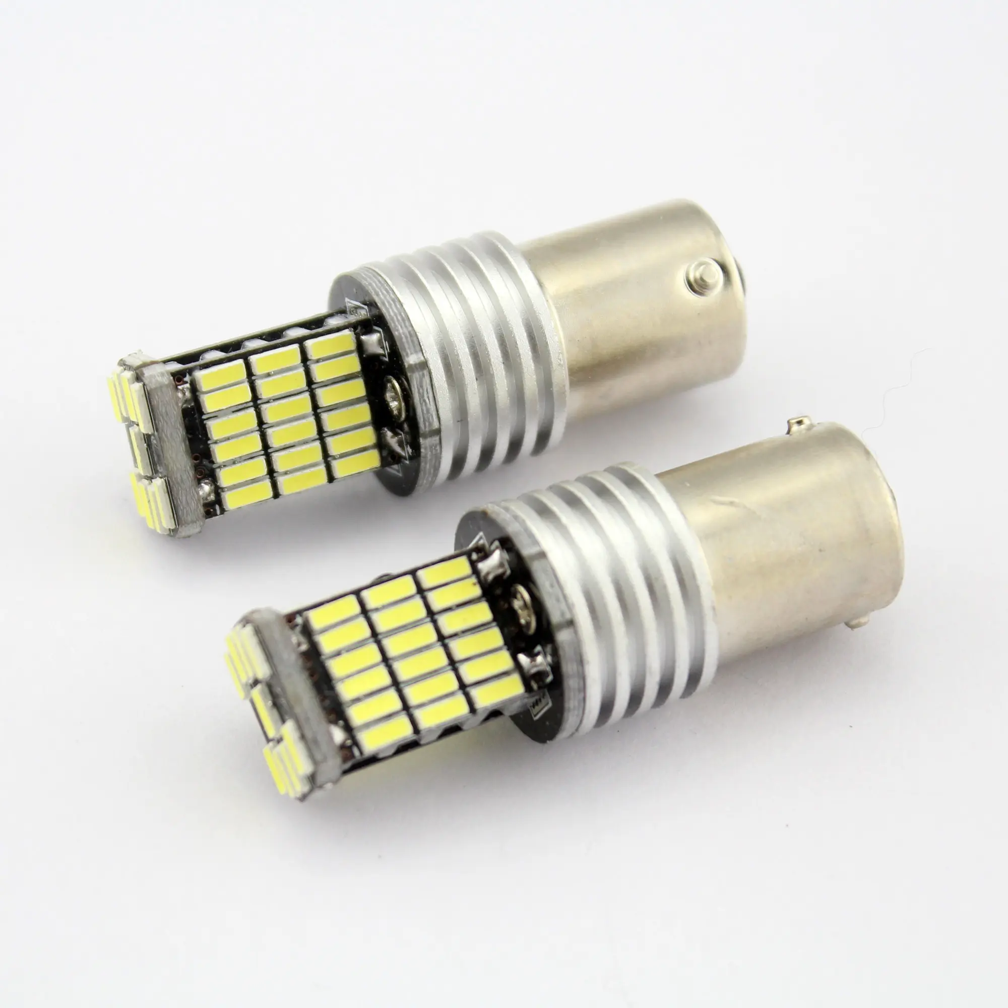 Raych หลอดไฟ Led Super Bright 45SMD 4014 1000Lm 6000K Led Canbus ข้อผิดพลาดฟรี1156 1157หลอด Led สำหรับไฟสำรอง Reverse Auto