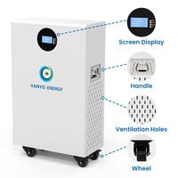 Batería de Litio Solar VANYO 51.2v 280ah, Sistema de Energía Solar de 14kwh, Batería Lifepo4 de Montaje en Pared con Ruedas