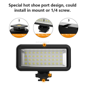 <span class=keywords><strong>Lampe</strong></span> LED étanche 5500K 40 mètres pour plongée, vidéo, photo, studio, éclairage d'appoint pour appareil photo, <span class=keywords><strong>caméra</strong></span> d'<span class=keywords><strong>action</strong></span>, accessoires de caméscope - Product Image 2