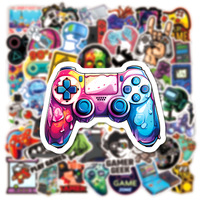 50 Pegatinas de Graffiti de Controladores de Videojuegos Clásicos, Impermeables, Autoadhesivas, de Vinilo PVC para Decorar Botellas de Agua y Patinetas