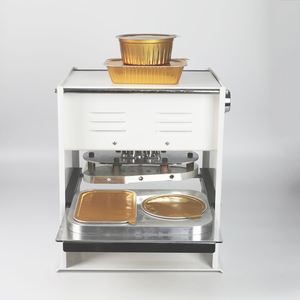 Fast Food semi automatico rotondi, rettangolari e quadrati contenitori in alluminio vassoi sigillante elettrico macchina termosaldatrice manuale - Product Image 5