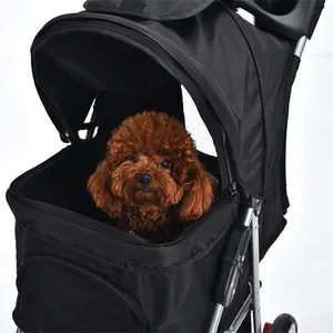 Passeggino per animali domestici pieghevole di lusso Petstar Travel 4 ruote Dog Cat Carrier Trolley