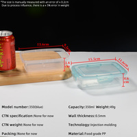Boîte à lunch hermétique en PP5 de qualité alimentaire de 350 ml (1 Catty) pour la conservation des fruits, compatible micro-ondes, idéale pour les employés de bureau et les étudiants