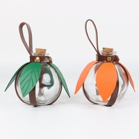 Bouteille de potion médiévale en verre enveloppée de cuir, accessoire de cosplay LARP Renaissance, bouteille de sorcière ou d'elfe pour décoration de costume de fête
