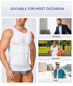 Ginecomastia camicia di compressione <span class=keywords><strong>uomo</strong></span> snellente <span class=keywords><strong>canottiera</strong></span> per <span class=keywords><strong>uomo</strong></span> Shapewear corpo Shaper compressione canotta - Product Image 4