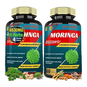 Private Label Moringa Leaves Powder Extract Herbal Supplement Moringa Leaf Capsules