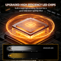 ZIGOCAR Projecteur Bi-LED 3 pouces à double faisceau et double coupelle, éclairage direct, lentille de retrofit pour phare LED automobile