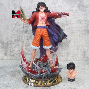 One Pieced <span class=keywords><strong>King</strong></span> Ba Wang couleur fluo cerise Luffy chapeau de paille à main Luffy double tête sculpture peut être lumineux grand modèle décoration - Product Image 2