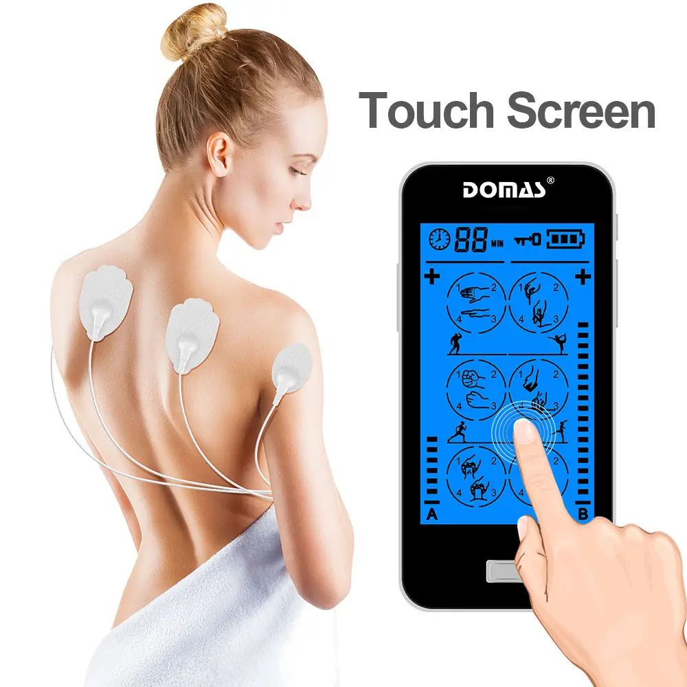 Touch Screen portatile periodo sollievo dal dolore impulso elettronico Touch massaggiatore per il corpo cablato EMS stimolatore muscolare massaggiatore unità TENS