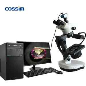 VGM600A Gemo logical Trinocular Gem Microscope Zoom Schmuck & Gemologie Mikroskope mit Ellipse Base