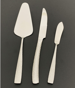 Couteaux à dessert DFU233 personnalisés, cuillères à gâteau, manche martelé vintage de luxe, couverts en acier inoxydable, couteau de table, couteau à steak - Product Image 5