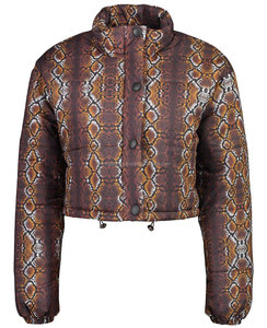 Chaqueta Acolchada Regular para Mujer, Parka Cálida de Invierno, Abrigo Corto de Moda, Manga Larga, Cierre de Cremallera, Resistente al Viento, Transpirable, Forro de Piel Sintética - Product Image 5