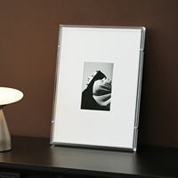 Cadre photo rectangulaire Ludaye en acrylique écologique, étanche, transparent, pour table ou mur, taille personnalisée, logo, commande en gros, direct usine